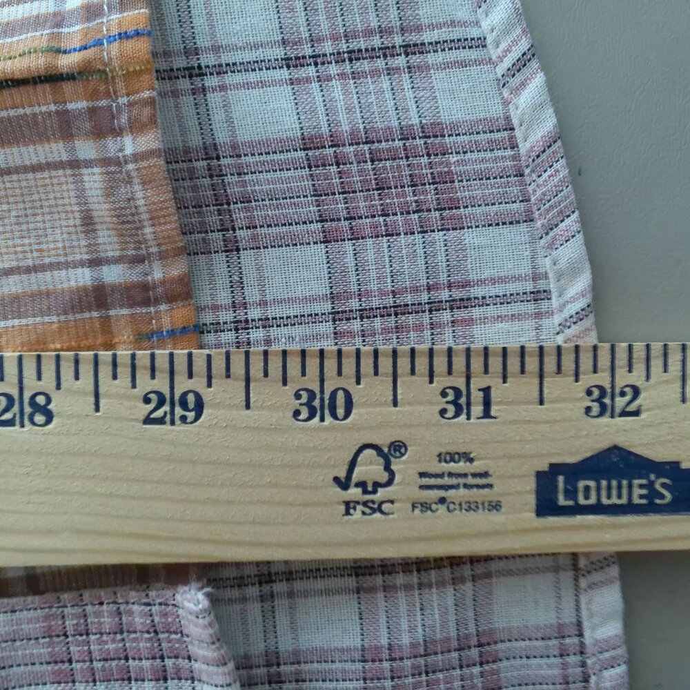 EASEL Los Angeles Snow Wash Mixed Plaid Patchwork Boho Button Down Shirt Size L - Picture 11 of 11